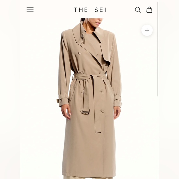 Jackets & Blazers - The SeI - 1690$ Beige Trench Coat with Belt